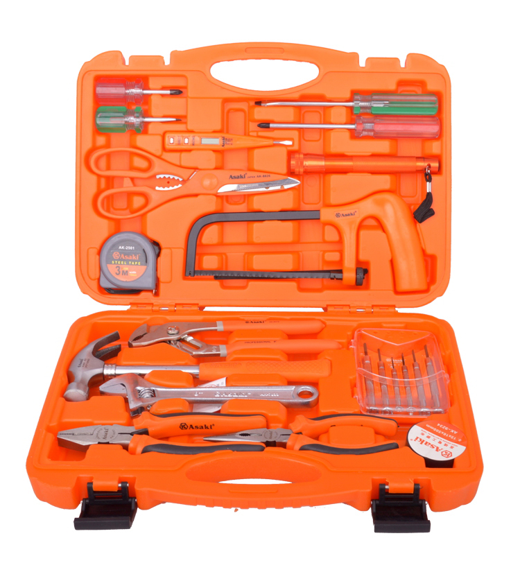 ASAKI 24 Pcs Hand  tools box kit set