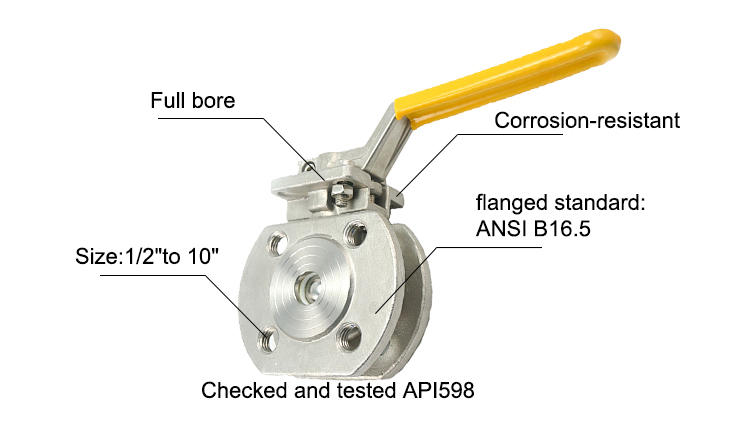 ball valve dn50 pn16 flanged 8 inch wafer ss flanged type ball valve