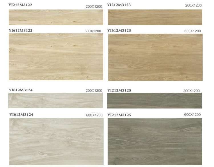 Ceramic Wood Wall Porcelain Vitrified Floor Polished Interior  NON-SLIP Heat Insulation Tiles