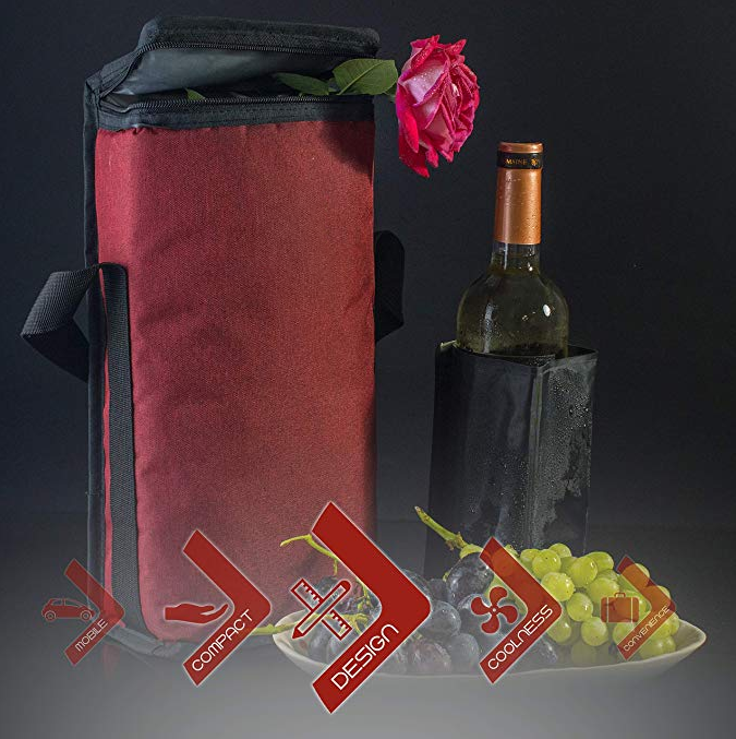 Schlanke Kühltasche XSmart mit zwei multifunktionalen Eis-Flüssigkeits-/Flaschenkühlern für Rucksäcke