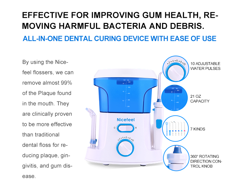 Fc168 Oral Care Smart Water Flosser 600ml Family Oral Hygiene Irrigator Cleaning Dental