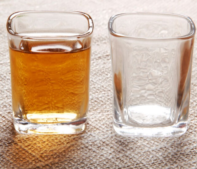 K-6050 Custom Logo Promotional Square Shot Glass With Printing For Souvenir Gift Mini Square Shot Glass
