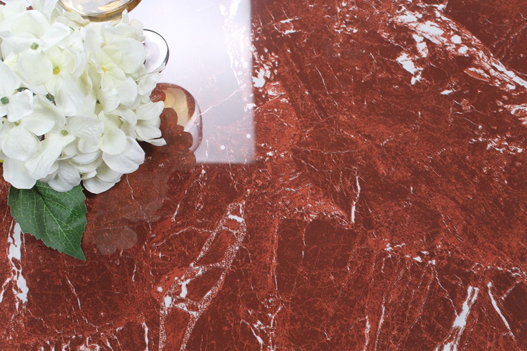 Iranian Tiles Cheap Modern Living Room Glazed Red Jade Marble Floor Tile