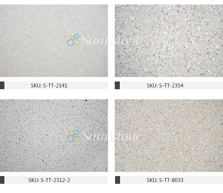 Samistone Widely Used Terrazzo flooring Stone Off White Terrazzo Tile Price