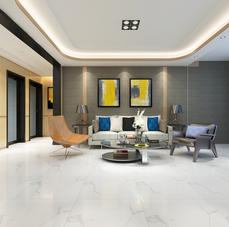 Ceramic Tiles Nepal Living Room Polished Glazed Calacatta Porcelain Tile 24X24