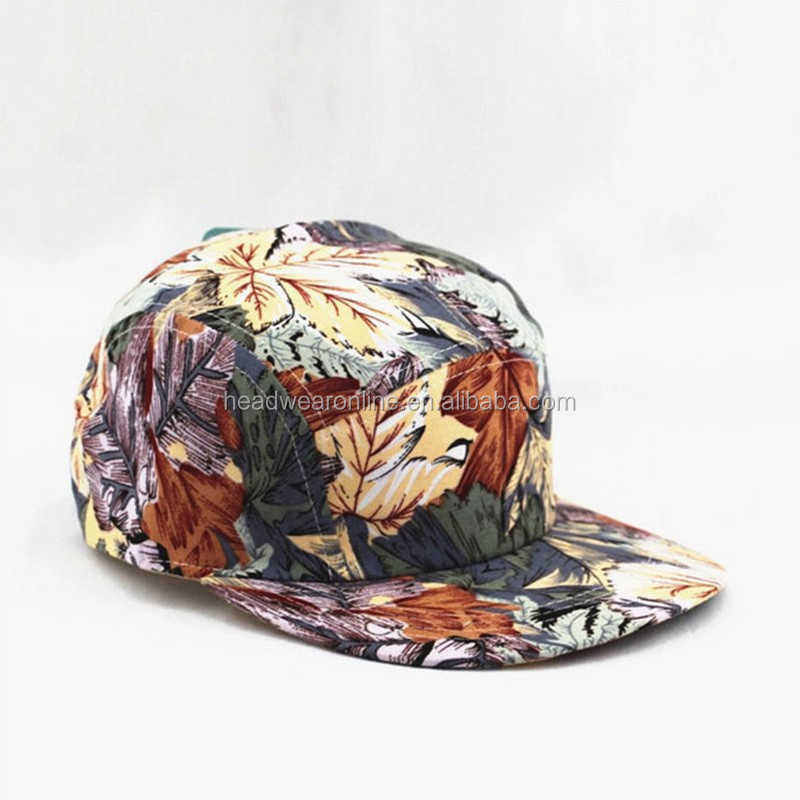 Maple Leaf Image Digital Printed 5 Panel Hat And Snapback hat men cap luxury