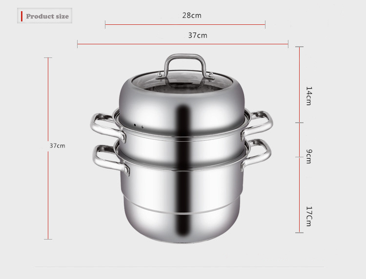 Commercial steamer stainless steel rice steamer cookware pot