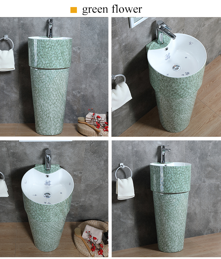 Best sellers freestanding stand bathroom ceramic wash basin