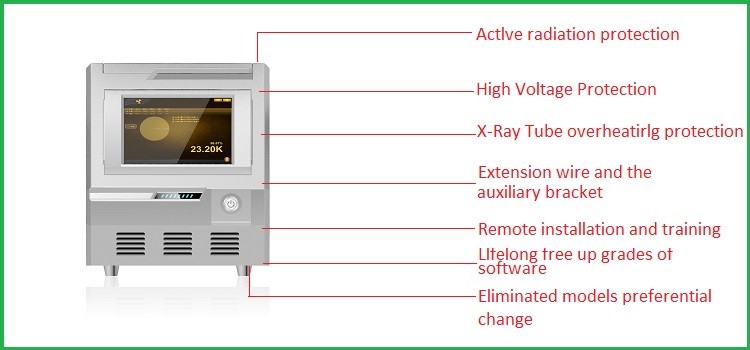 Espectrofotómetro de fluorescencia de rayos X XRF EXF9630 oro platino plata, analizador de metales preciosos
