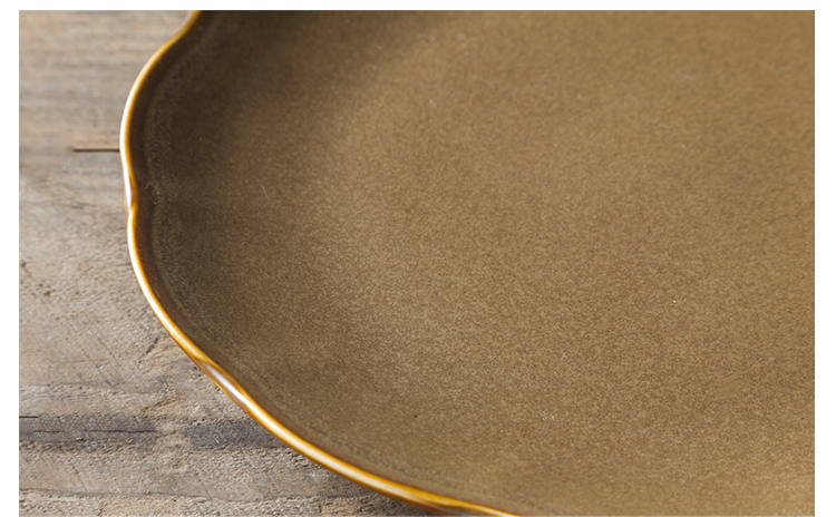 Northern Europe Brown Dinnerware 7.5'' Porcelain Fruit Plates
