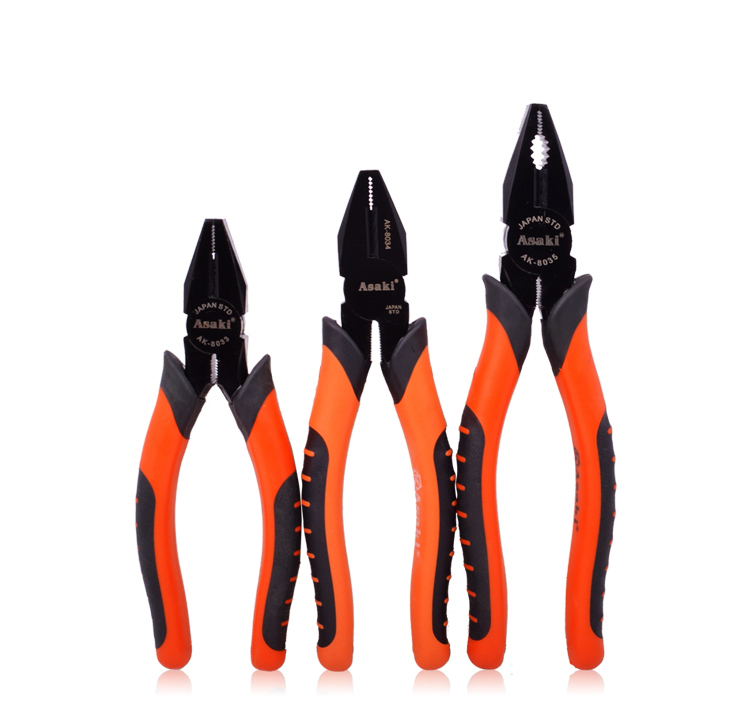 Asaki 8" High leverage with crimping function and uses American type pliers Combination pliers