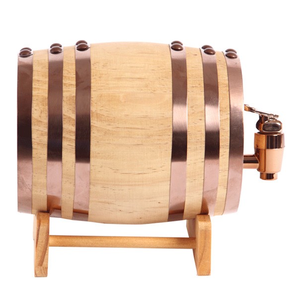 Old recycled used oak wood wine barrel