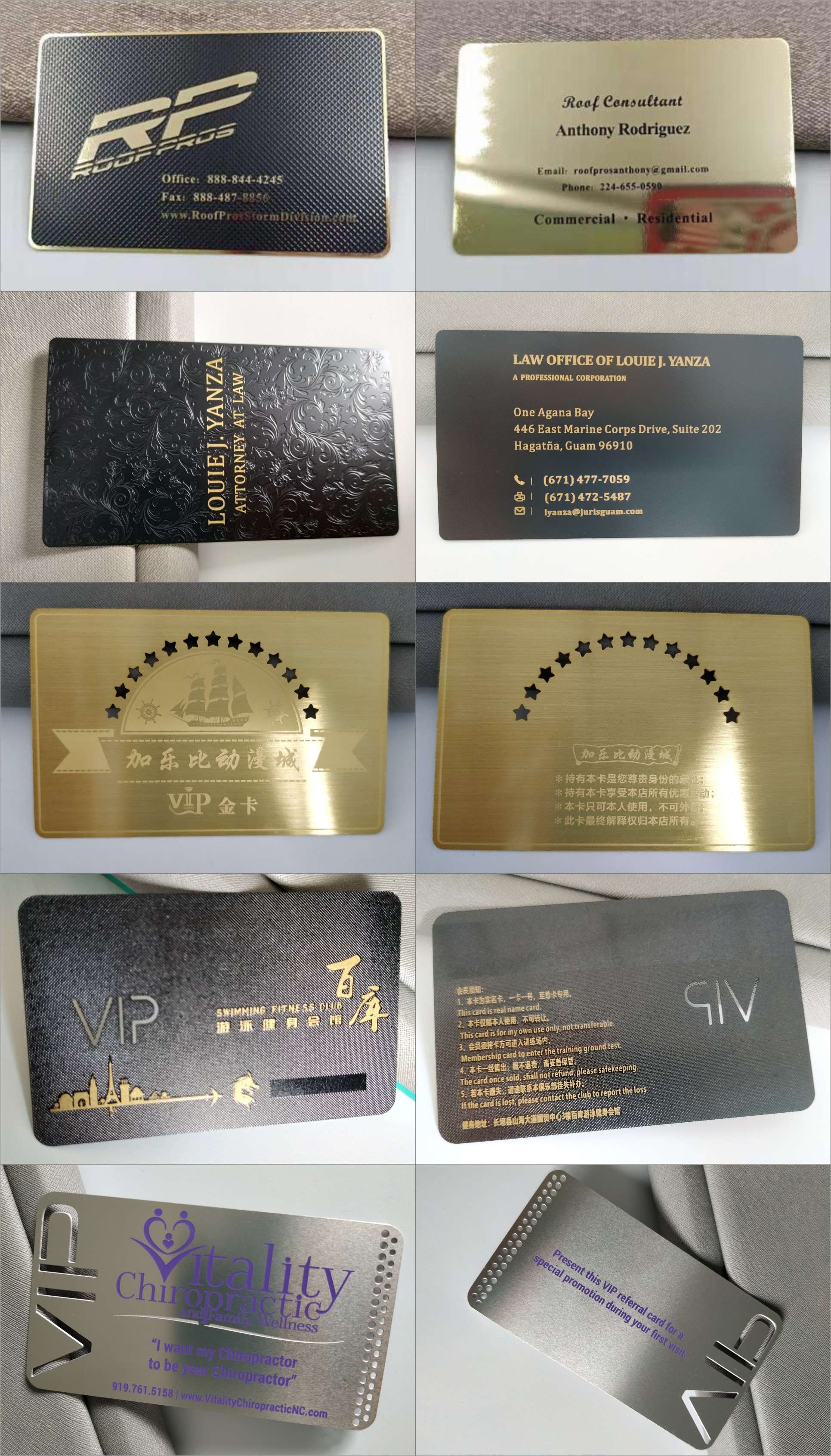 Hot sale custom lacework  printing metal buisness cards