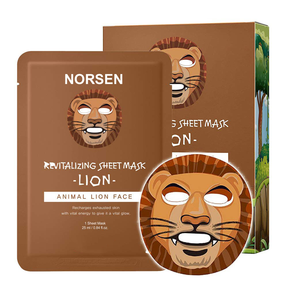 2022 Hot Sales New Design Replenishment Water Moisturizing Lion wholesale beauty facial Sheet Mask