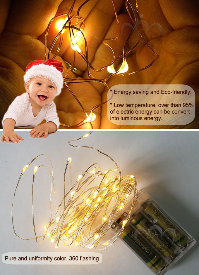 Battery Operated Mini LED Copper Wire Lamp String Fairy Lights