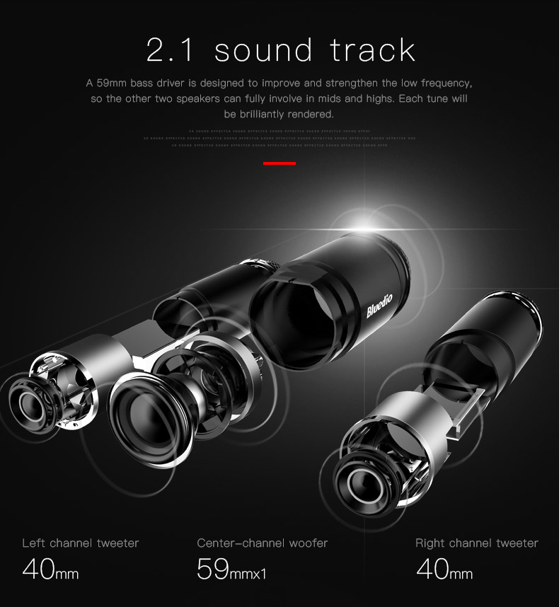 Bluedio US (UFO) Wireless FPR Blue tooth Satellite Speaker System with Mic,Fashionable 10W Output Power from 3 Drivers