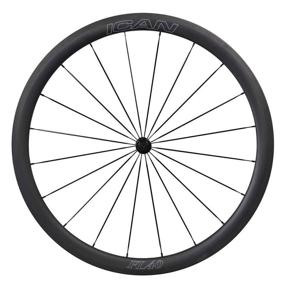 ICAN Aero 40mm Carbon Wheelset 700c Tubeless Ready for Road Bike