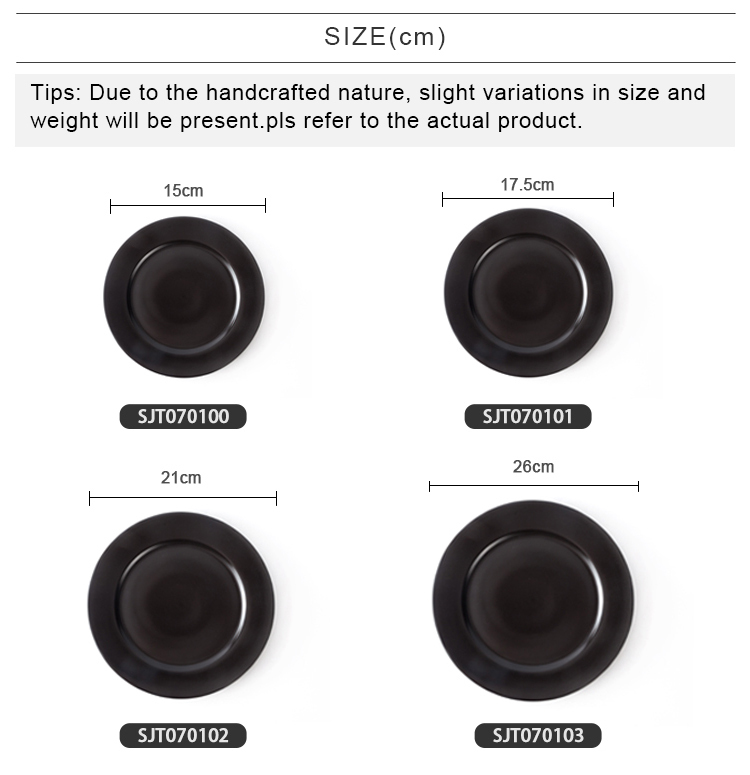 Wholesale factory Ceramic Flat Matte Color Glaze Bread Plate For Bistro