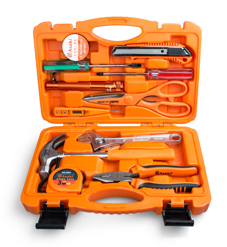 Asaki 12pcs Multifunction home use Kit Tool Household Tool set household service tool