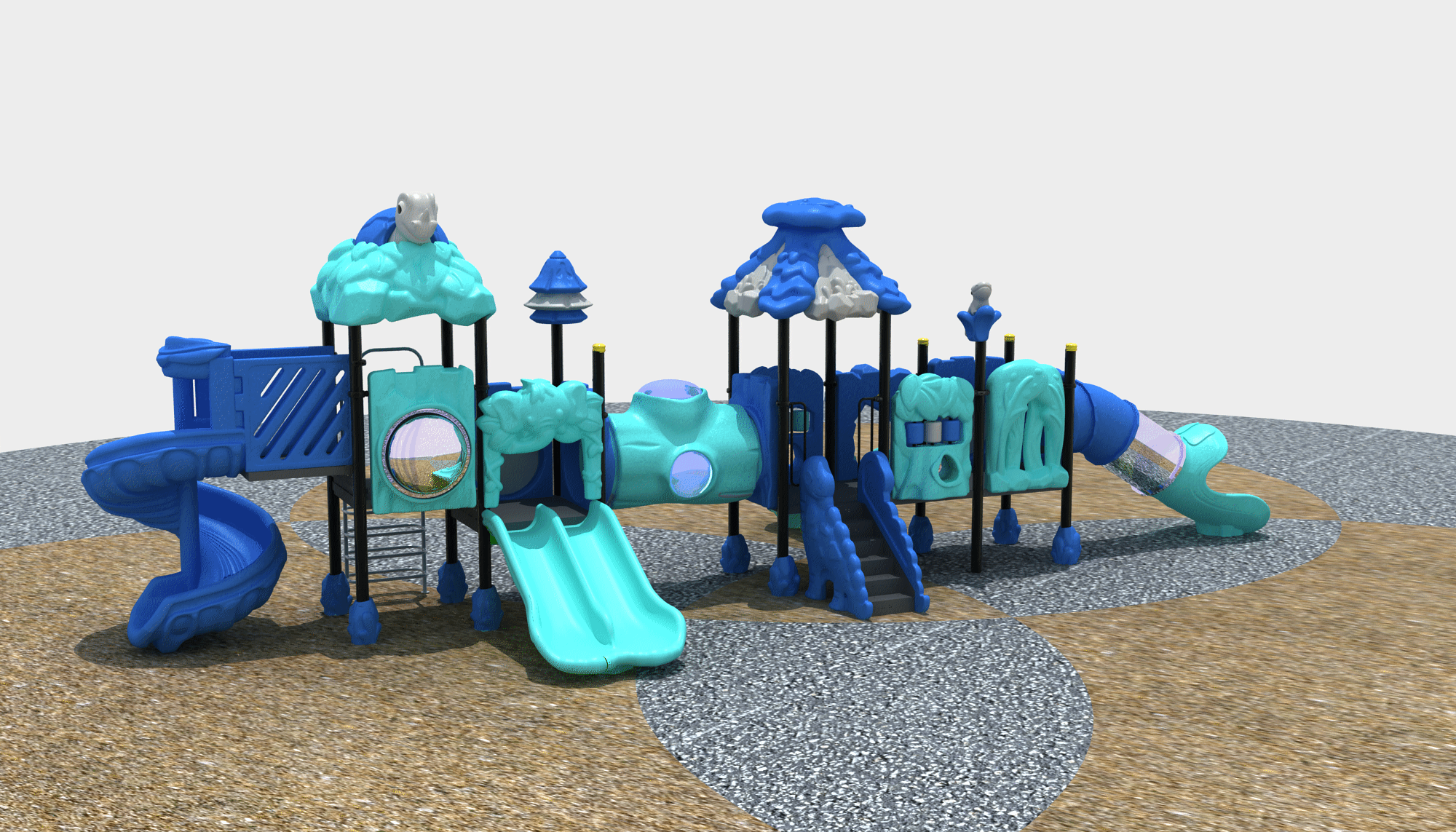 Factory Commercial outdoor playground outdoor christmas park for kids