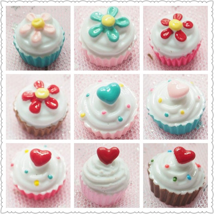 Free Shipping Sweet Ice Cream Cupcake Cabochon Phone Case DIY Art Deco Supplies