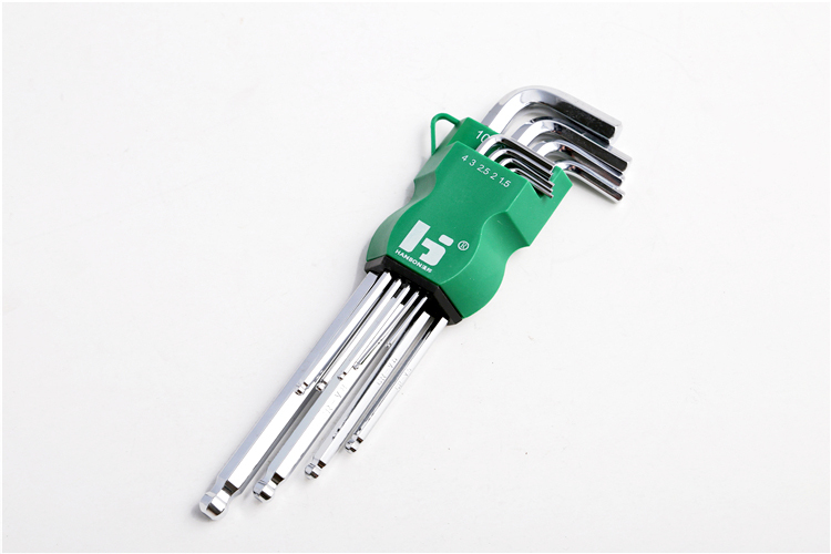 High Quality 9Pcs L Type Hex Key Set with Ball Head