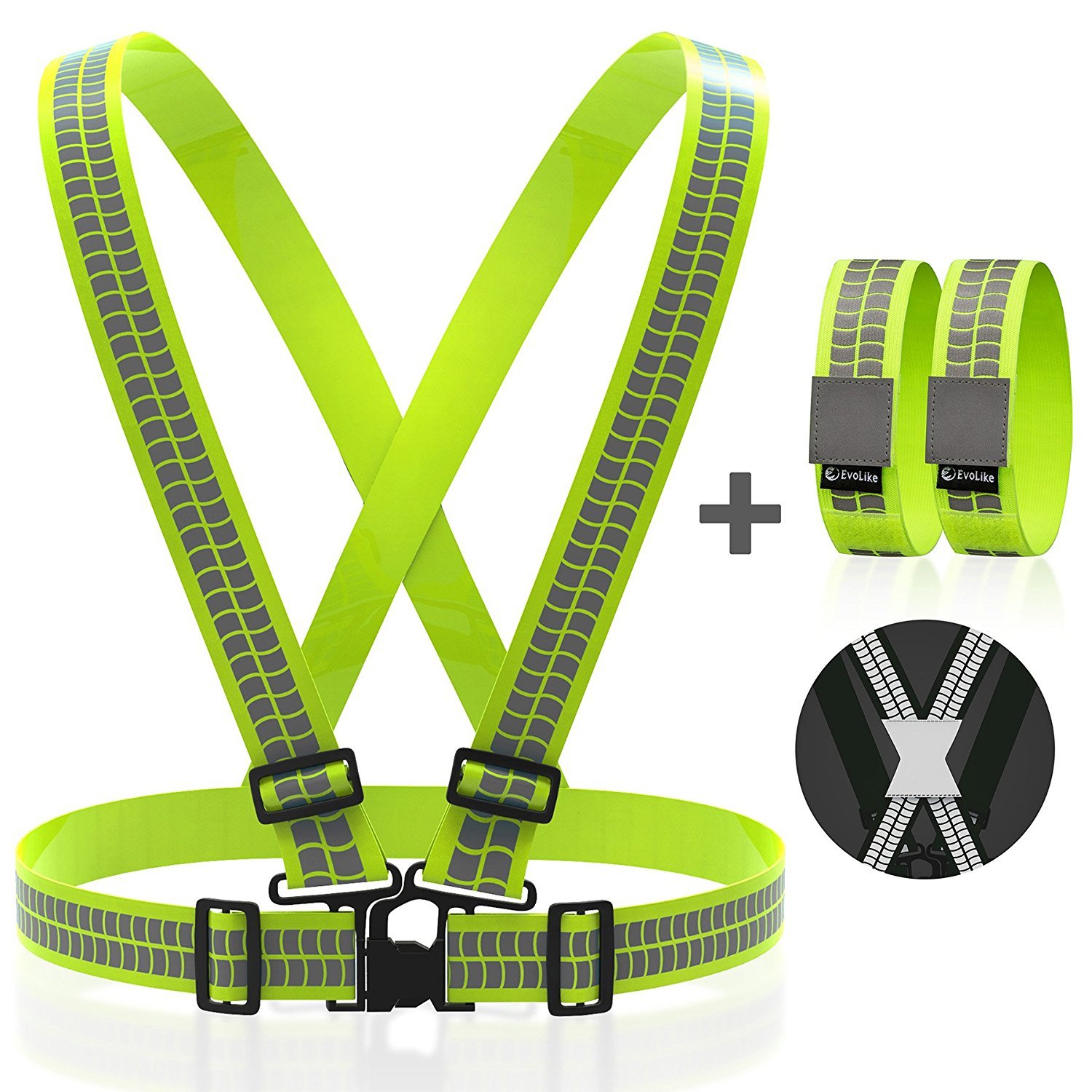 High Visibility Reflective Vest NEW Premium Design Outdoor Jogging Vest Reflective Safety Belt Elastic Running Belt