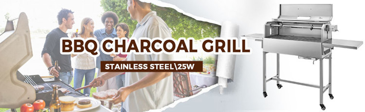 340 Stainless Steel Portable  Square Charcoal BBQ Grill