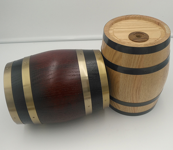 OAK wood decorative mini wine storage barrel