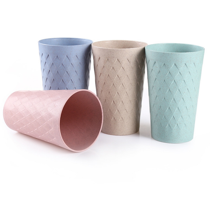 Creative non-slip environmentally friendly tea cup for bars and hotel wheat straw cup