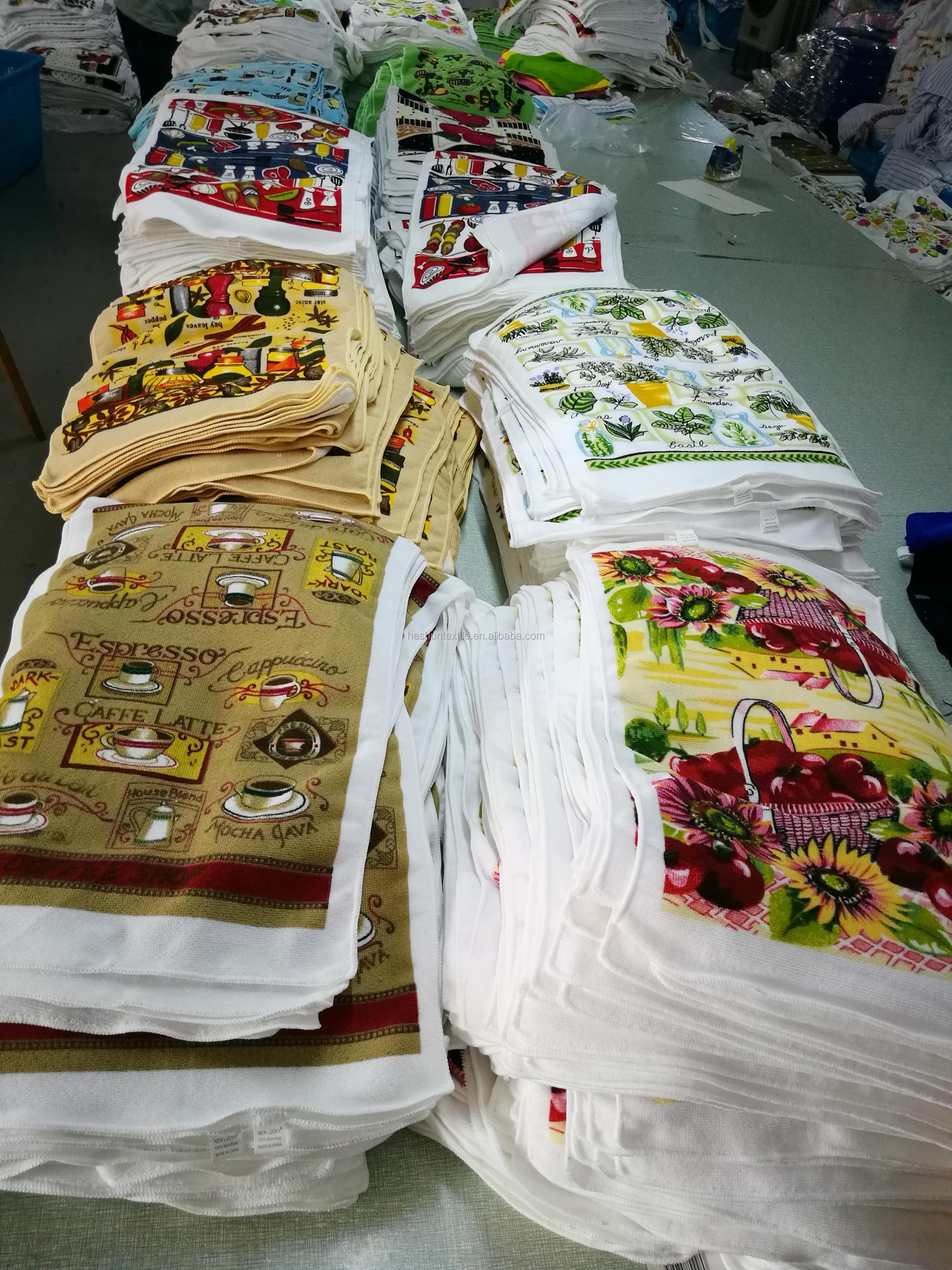 Printed Cotton Tea Towel / Kitchen Towel