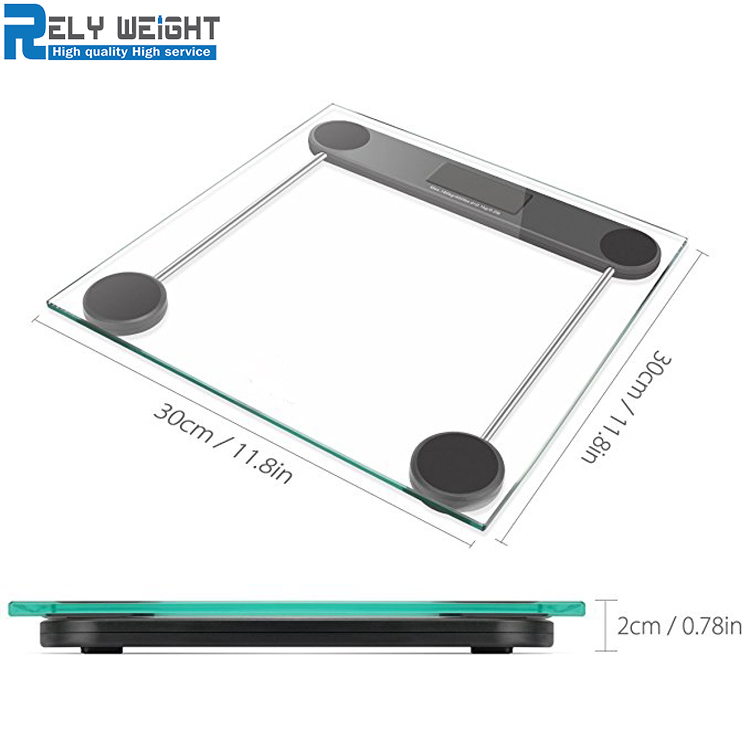 High tempered glass platform Personal Digital Portable Bathroom Scale