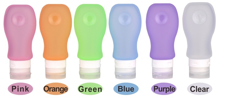 Customized Eco Non-toxic Size Silicone Travel Bottle Set Kit for Personal Care
