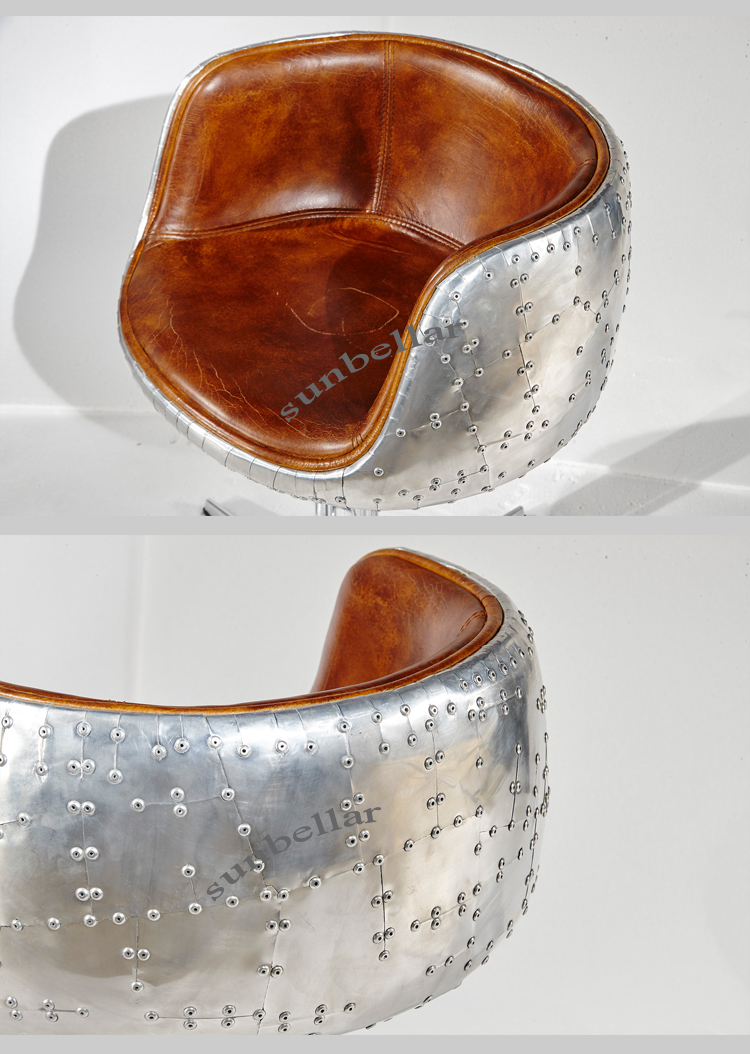 loft industrial furniture bar chair vintage leather stainless steel lift adjustable bar stool chair high chair for bar table