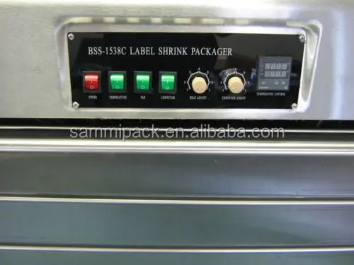 Good price BSS-1538b label shrink tunnel machine, Pvc film bottle shrink machine