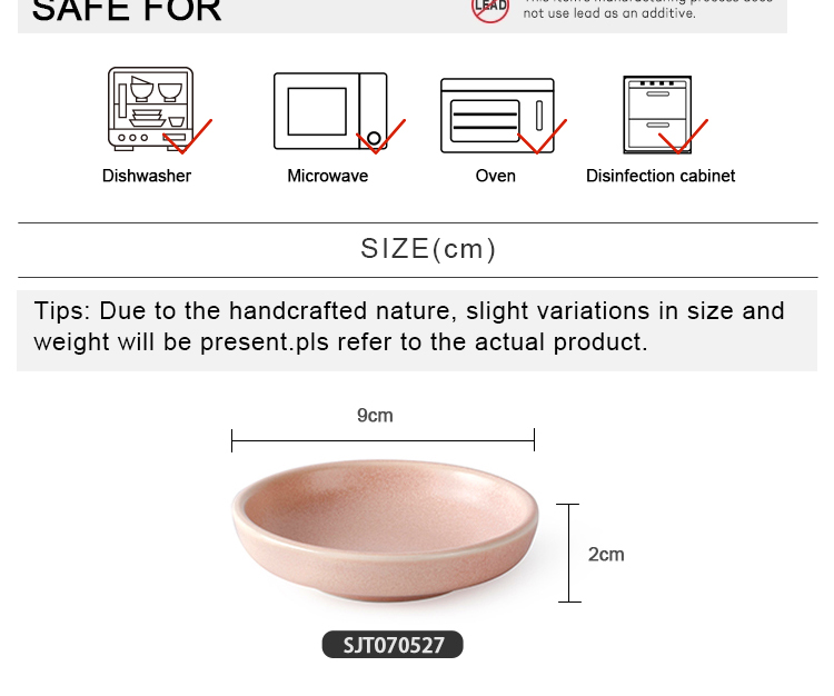 Soy Sauce Small Bowl Dishes 9cm Sacue Bowl Pink