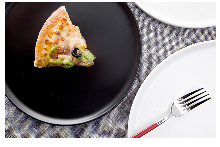 Certified Matte White 12'' Tray Ceramic Low Rim Plate