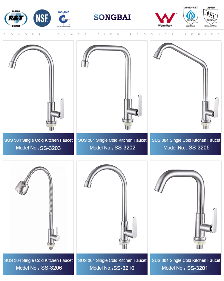 hot selling high quality upc 304 stainless steel home 61-9 nsf classic guangdong kitchen sink faucet