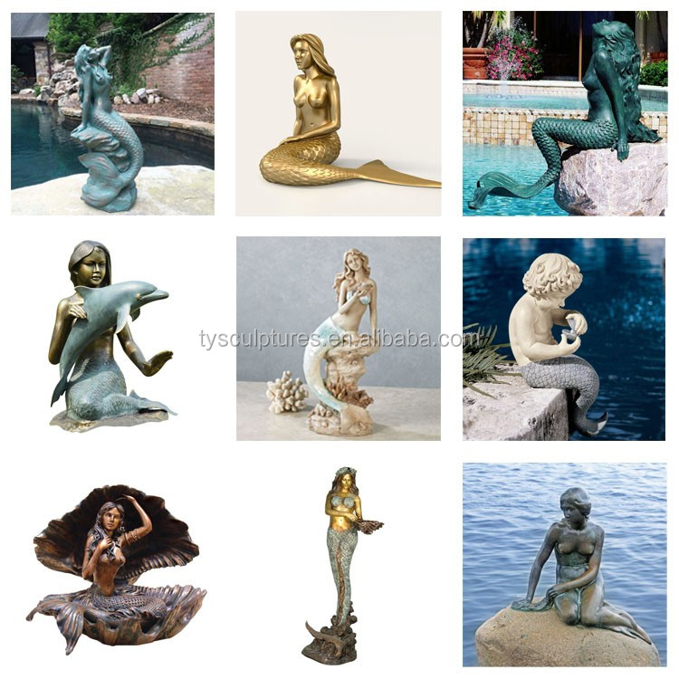 西洋の屋外装飾金属ブロンズ人魚彫刻| Alibaba.com