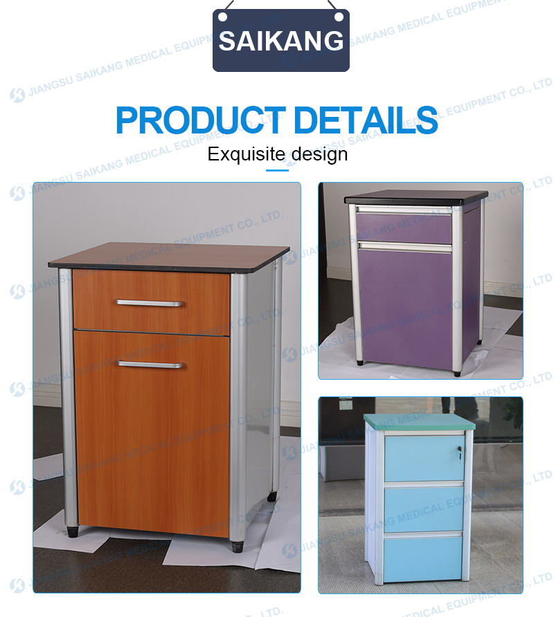 SKS010-2 China Online Shopping Cheap Hospital Wood Bedside Storage Cabinet
