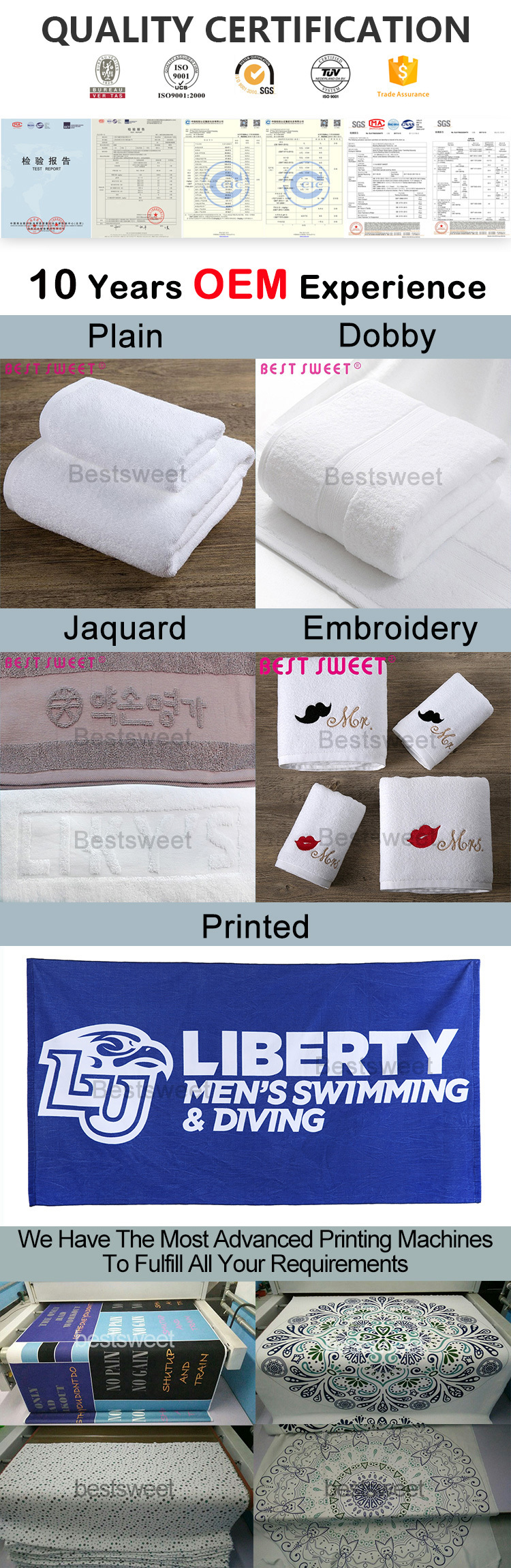 100 cotton white 5 star towels bath set luxury hotel used bathroom