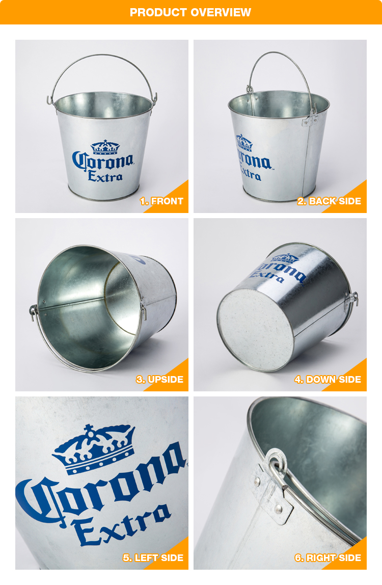 Metal 5L Corona Extra Beer Ice Bucket