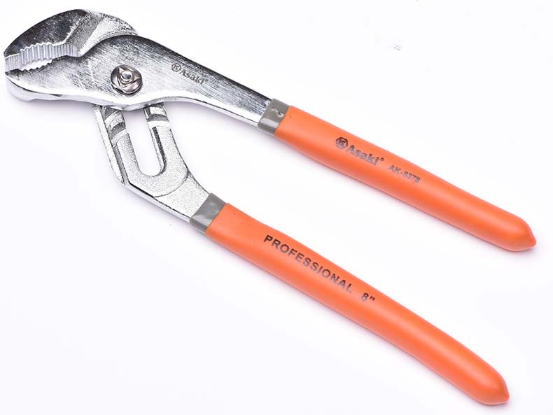 Asaki 34pcs Hand Tool Set Hardware Adjustable Spanner Pliers Screwdriver Hacksaw Frame Flashlight Claw Hammer Measuring Tape Set
