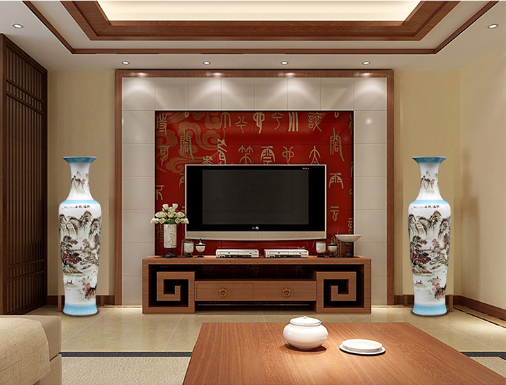 Mid -centry living room decoration floor vase giant ceramic large flower vase
