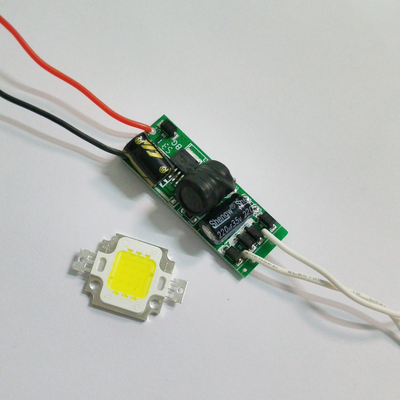 10W 20W 30W 50W haute puissance projecteur LED puce COB + AC/DC 12V entrée projecteur LED alimentation Led driver