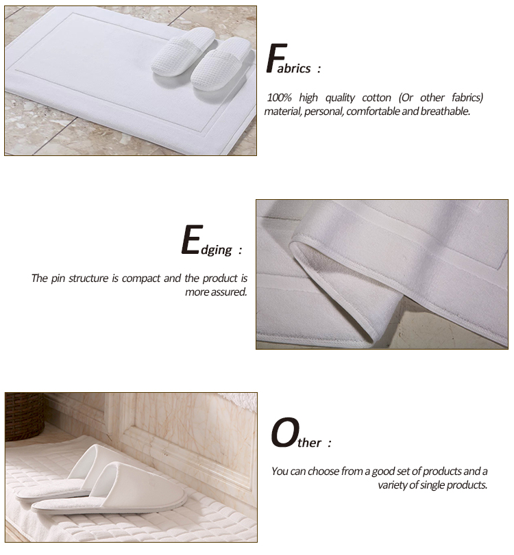 Quality-Assured Bath Mat Cotton Anti-Slip Bath Mat Absorbent Hotel Bath Mat