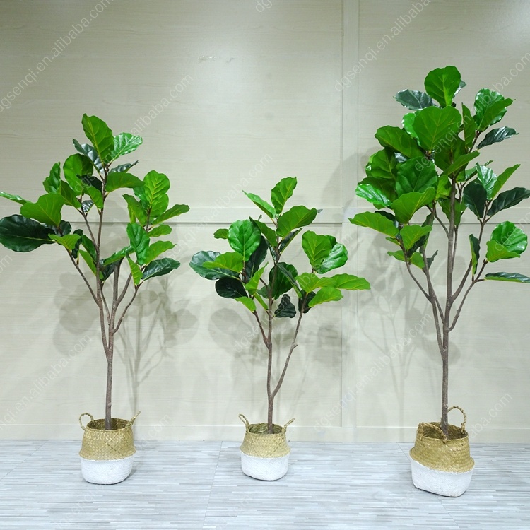100cm Factory Direct Sale Centerpiece Table Decoration Ficus Lyrata Tree Small Artificial Fiddle Leaf Plant