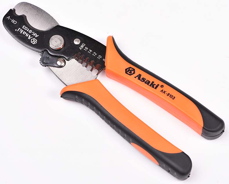 Asaki Multipurpose Pliers Cable Cutter Wire Stripper Pliers tools