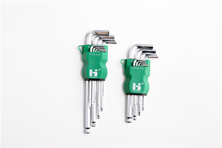 High Quality 9Pcs L Type Hex Key Set with Ball Head