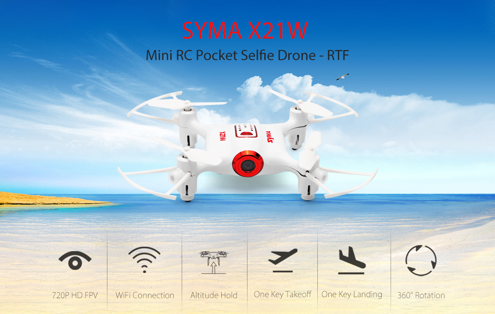 Original SYMA X21WポケットドローンWIFI 720P HD Camera FPV